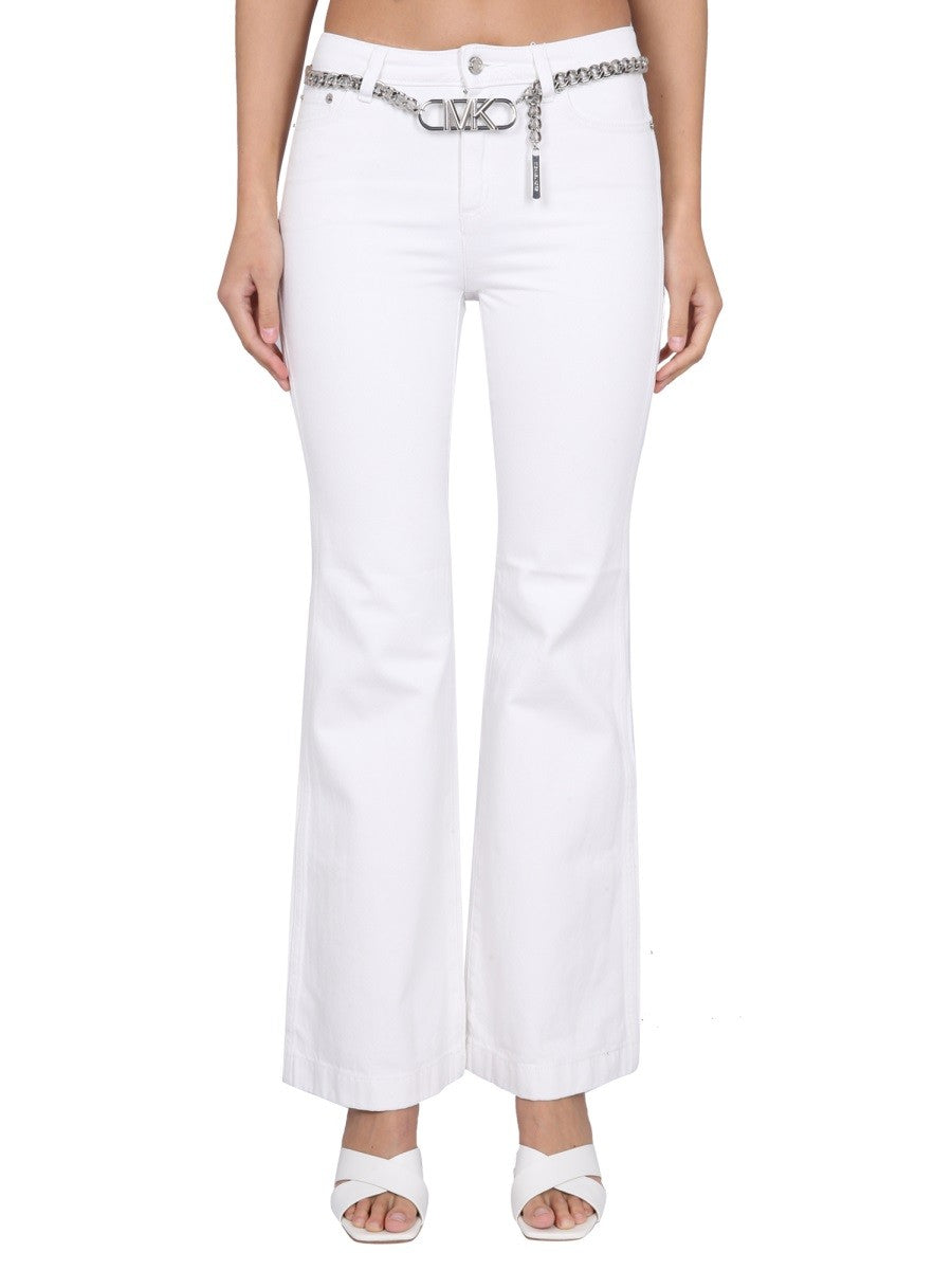 Michael By Michael Kors PANTS WITH LOGO BELT