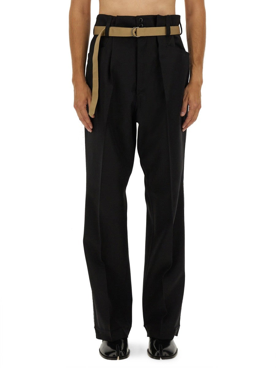 Maison Margiela HOSE MIT FALTEN UND GÜRTEL