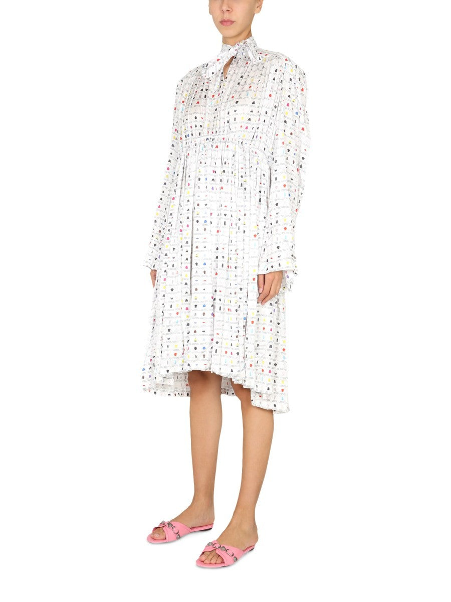 Balenciaga "PAPER CRUSH FLORAL" DRESS