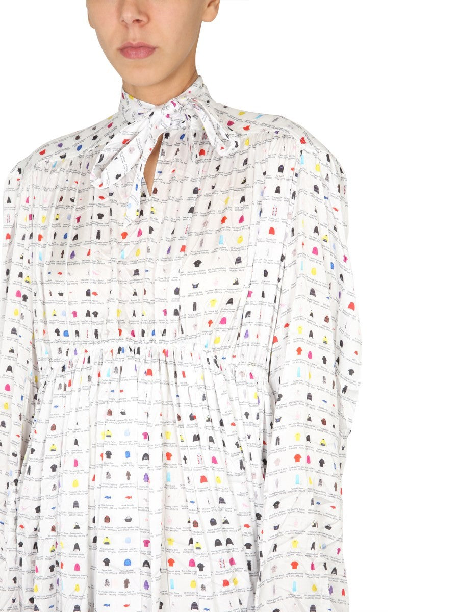 Balenciaga "PAPER CRUSH FLORAL" KLEID