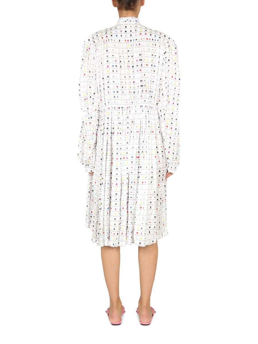 Balenciaga "PAPER CRUSH FLORAL" DRESS