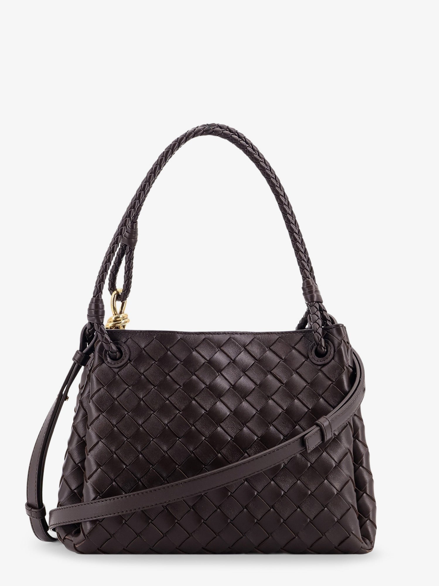 Bottega Veneta Parachute Lederschultertasche mit Intrecciato-Motiv und Knotendetail