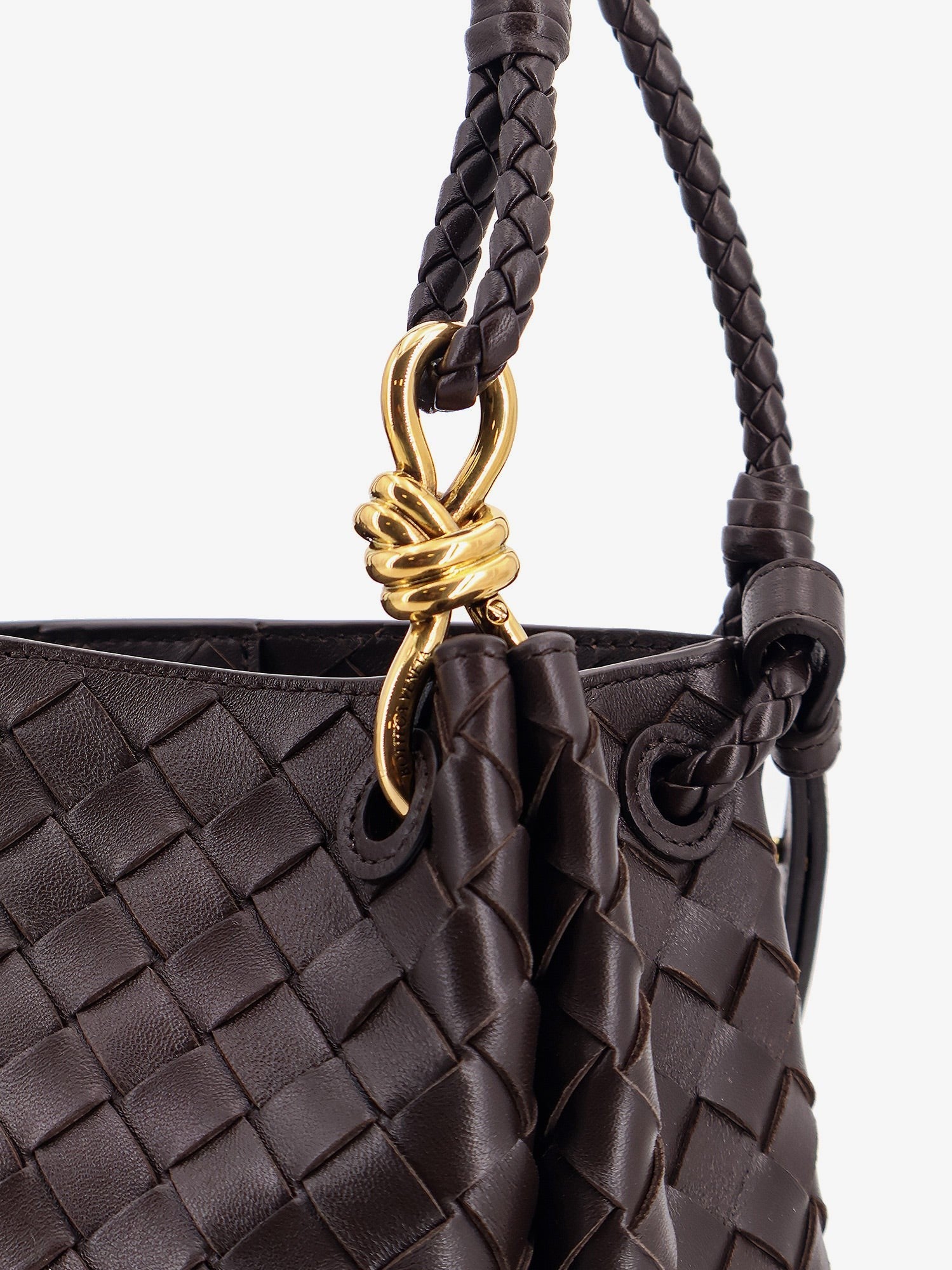 Bottega Veneta Parachute Lederschultertasche mit Intrecciato-Motiv und Knotendetail