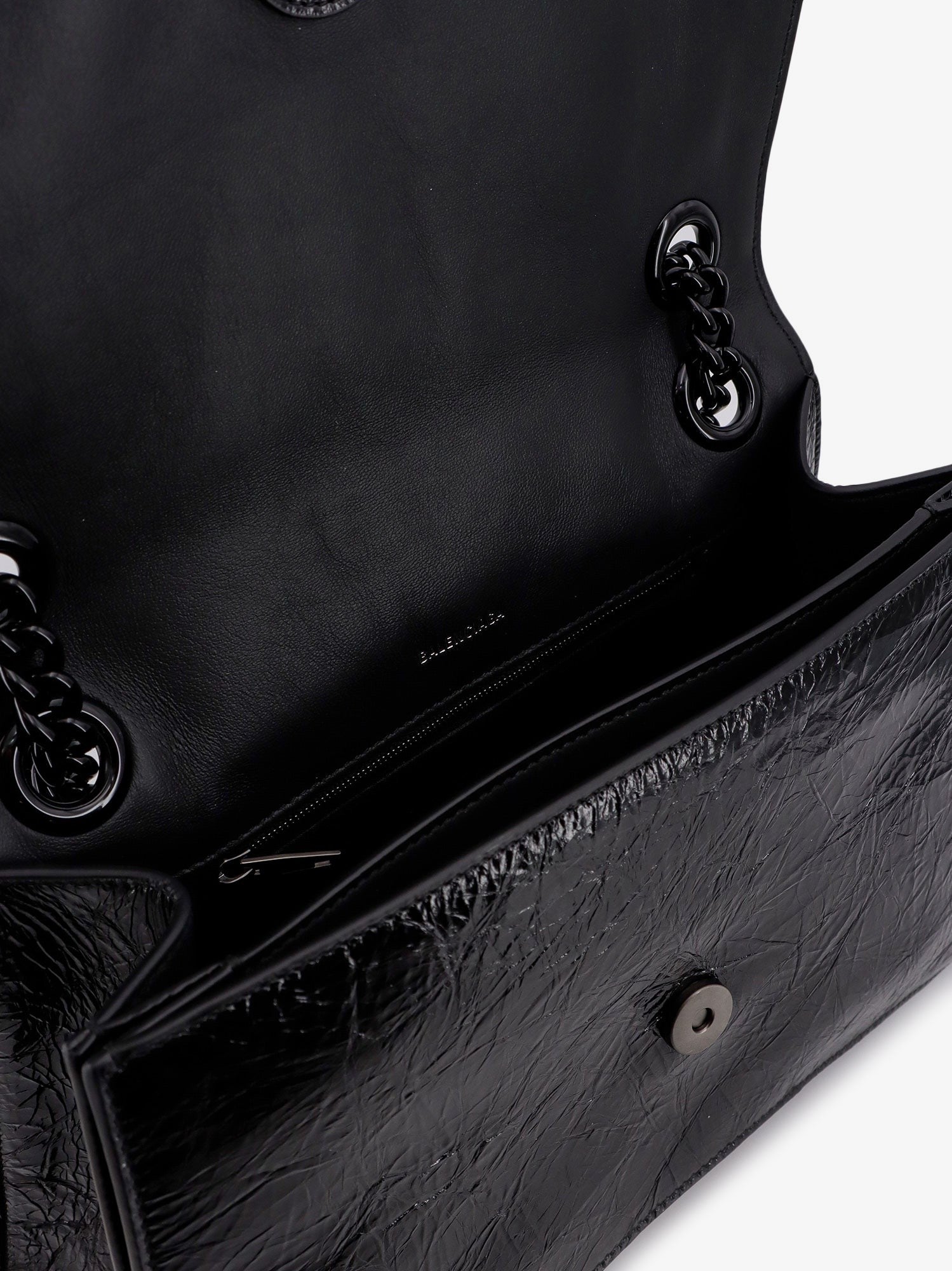 Balenciaga Skulderveske i patentlær med frontmonogram