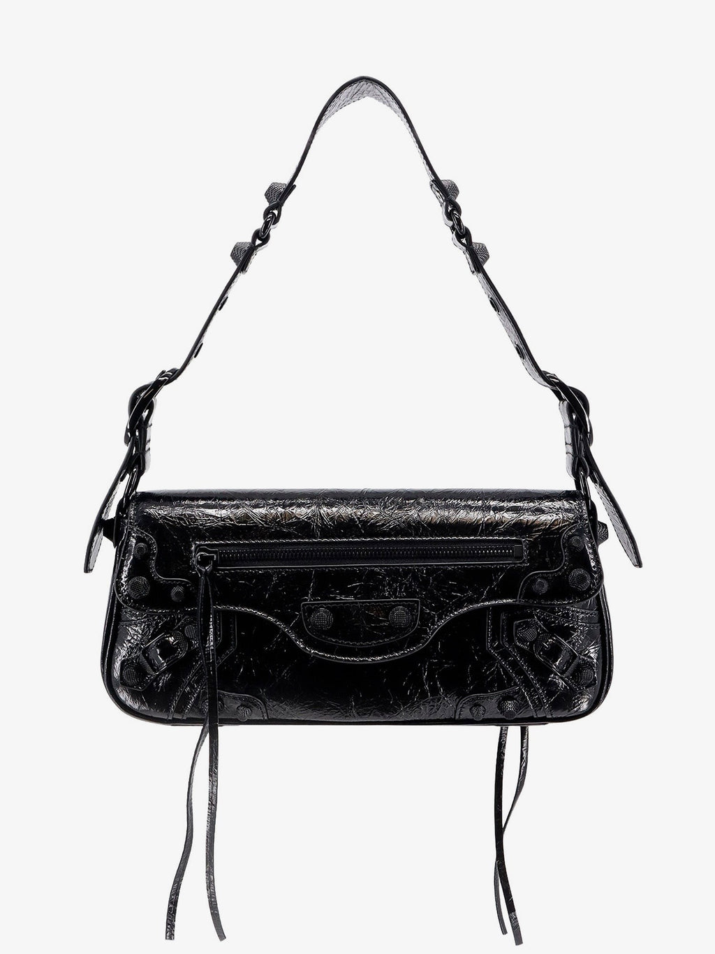 Balenciaga Skulderveske i patentlær med metalldetaljer