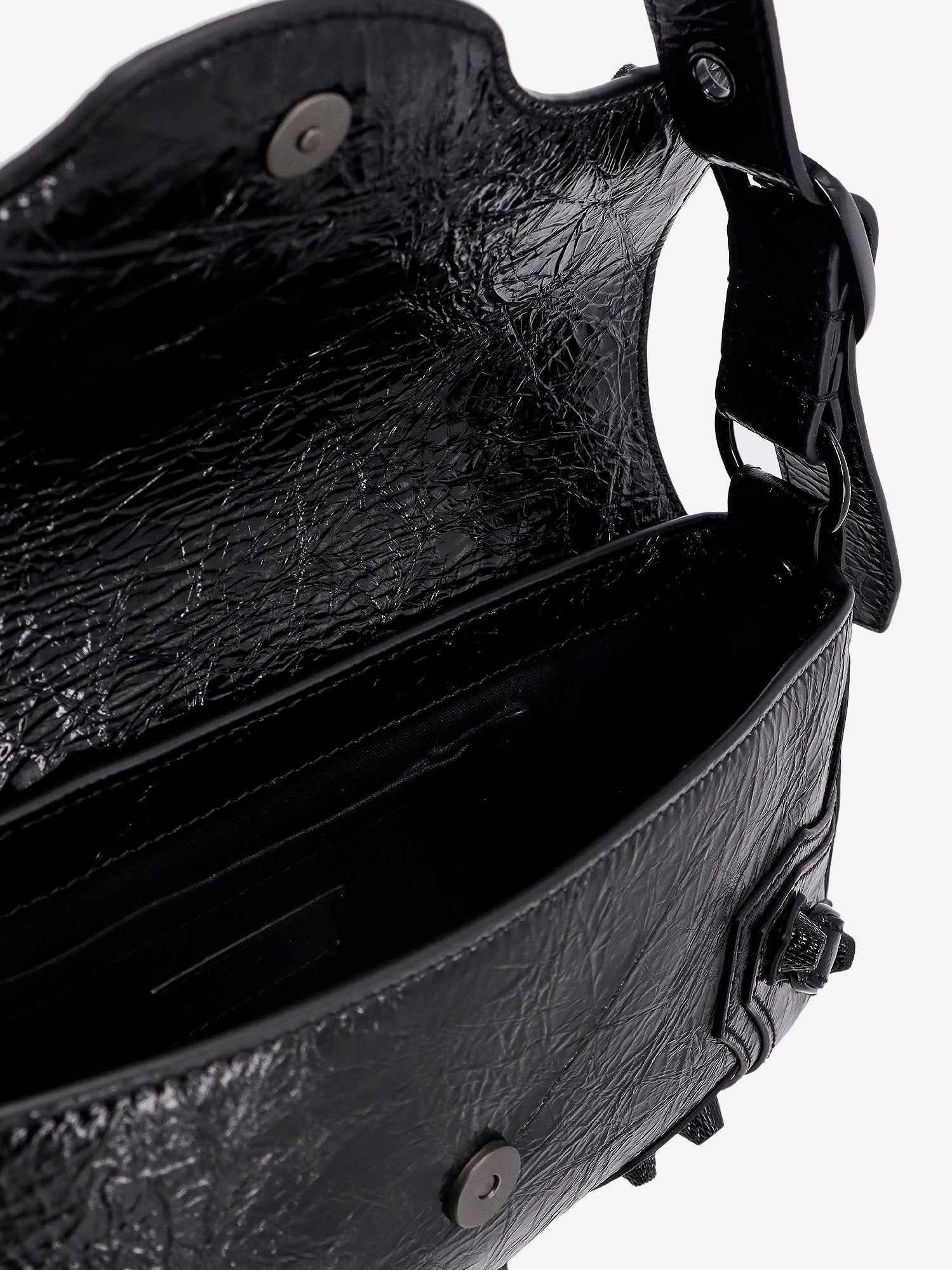 Balenciaga Skulderveske i patentlær med metalldetaljer