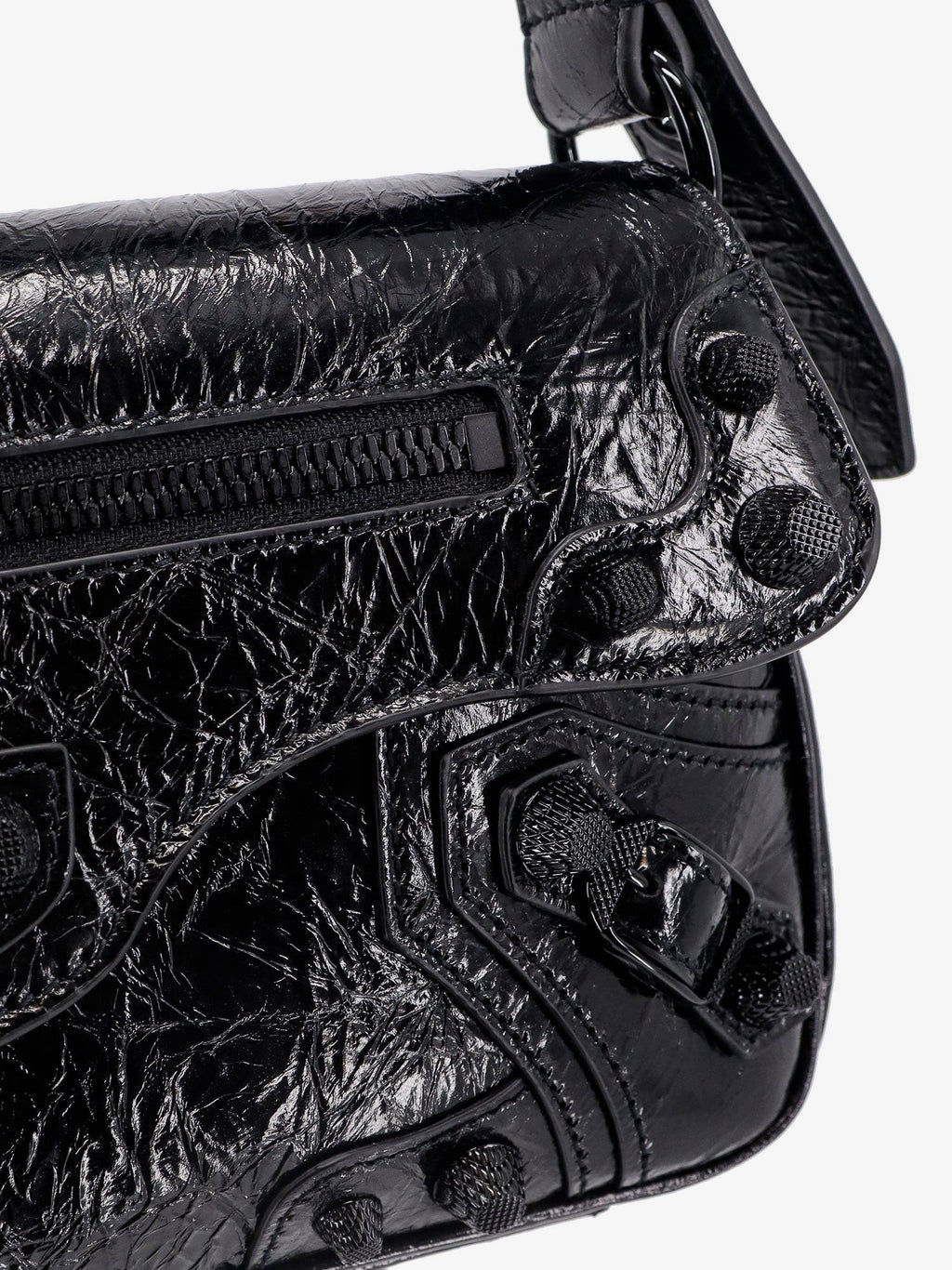 Balenciaga Skulderveske i patentlær med metalldetaljer