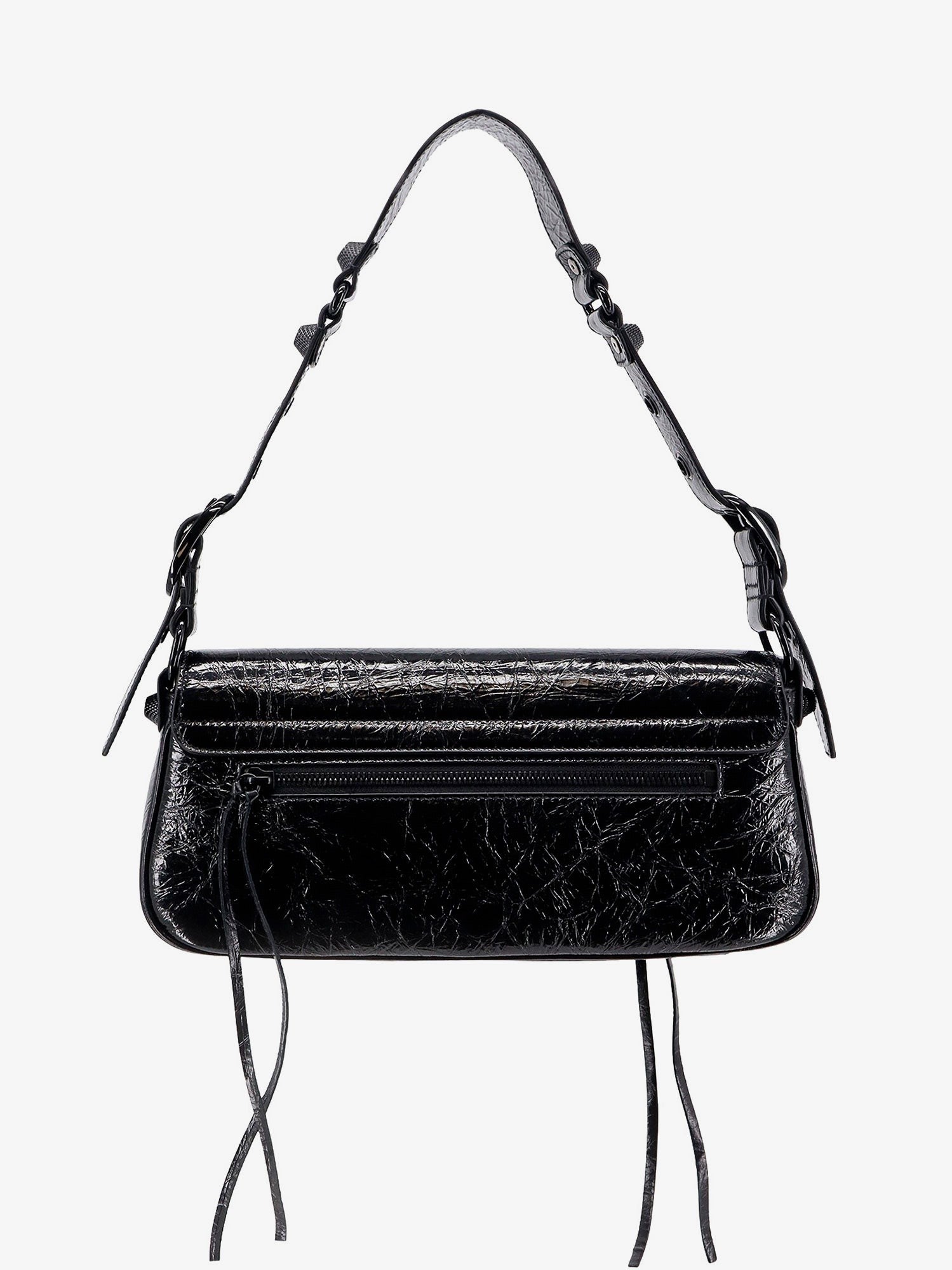 Balenciaga Skulderveske i patentlær med metalldetaljer