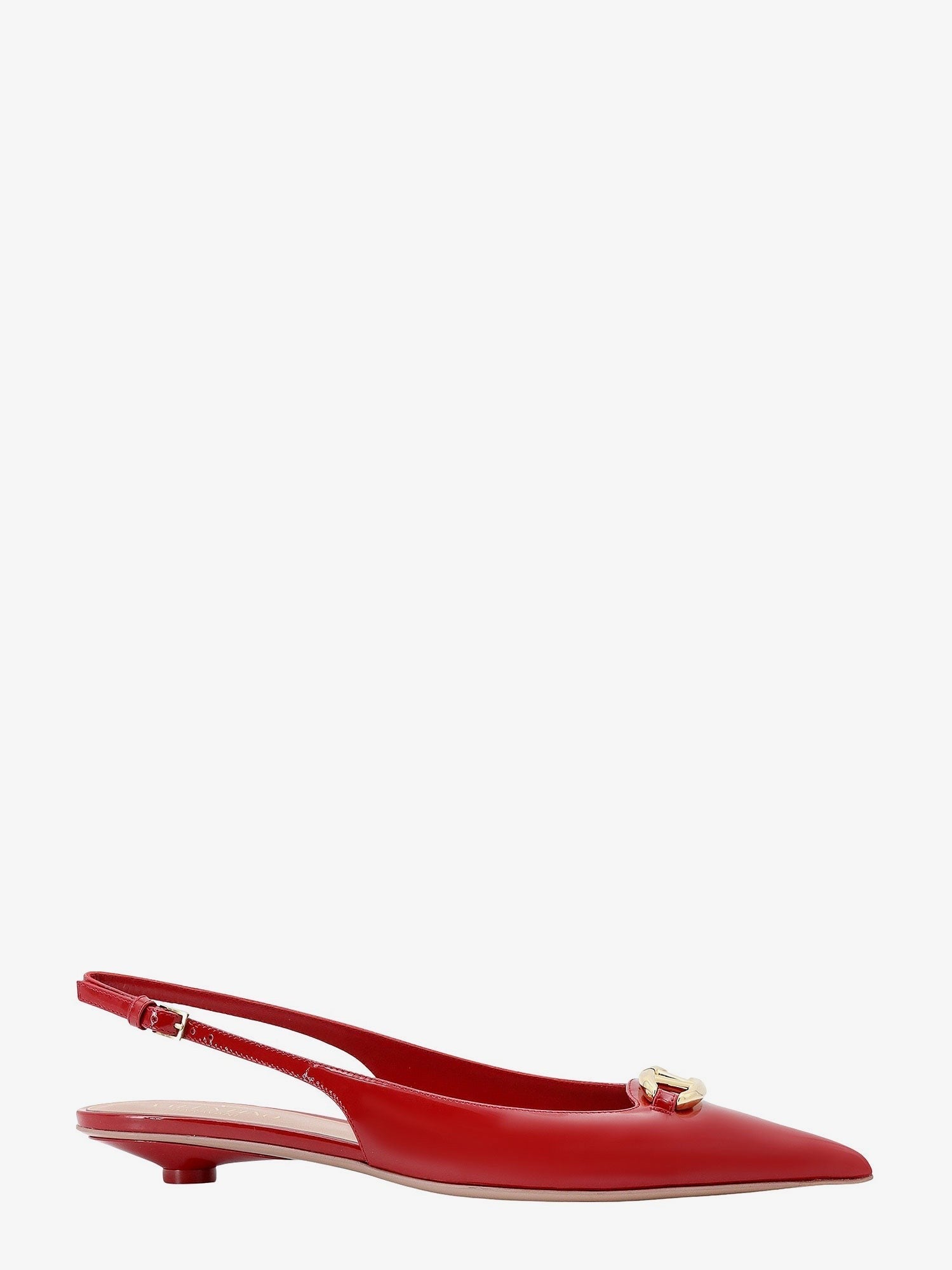 Valentino Garavani パテントレザー スリングバック Vロゴ