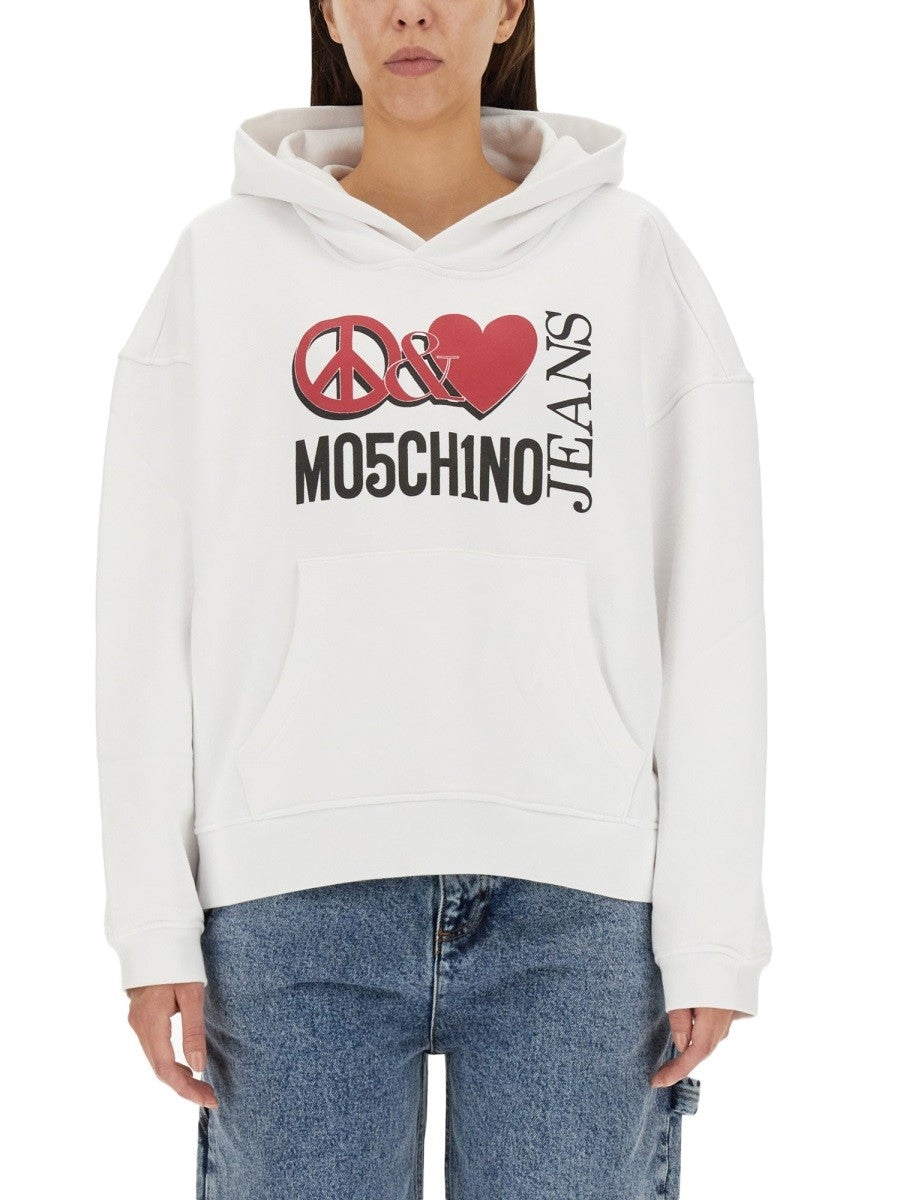 Moschino Jeans PEACE & LOVE HOODIE