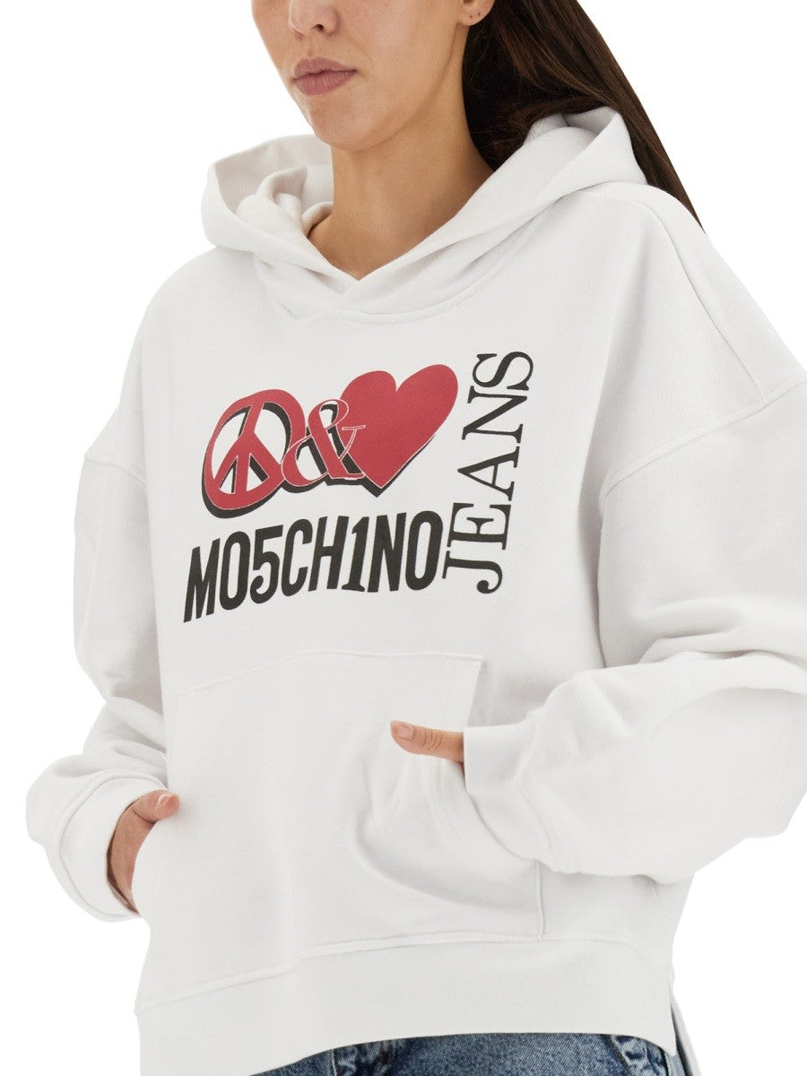 Moschino Jeans PEACE & LOVE HOODIE