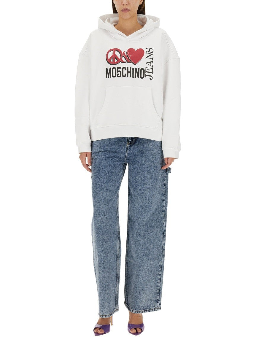 Moschino Jeans PEACE & LOVE HOODIE