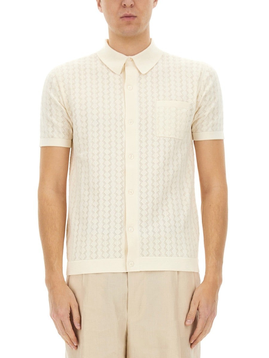Dolce & Gabbana CHEMISE EN MAILLE DE COTON PERFORÉE