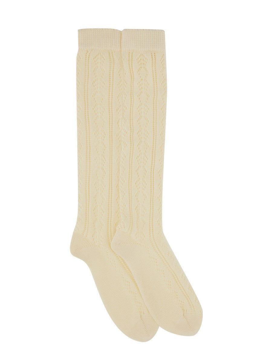 Valentino PERFORIERTE BAUMWOLLSOCKEN MIT VLOGO