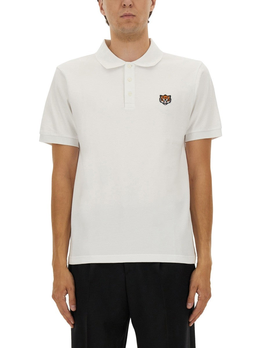 Kenzo POLOSHIRT MIT HAPPY TIGER STICKEREI