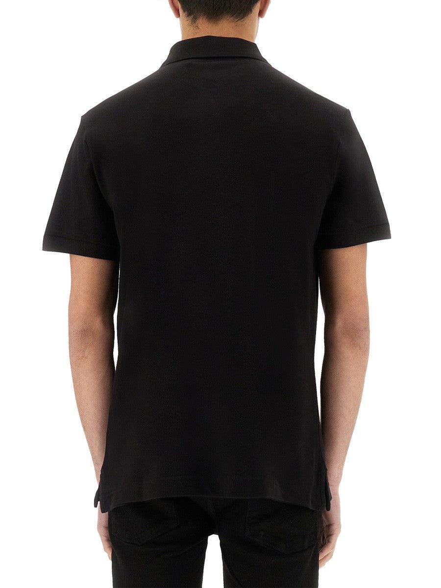 Versace Jeans Couture POLO SHIRT WITH LOGO PLAQUE