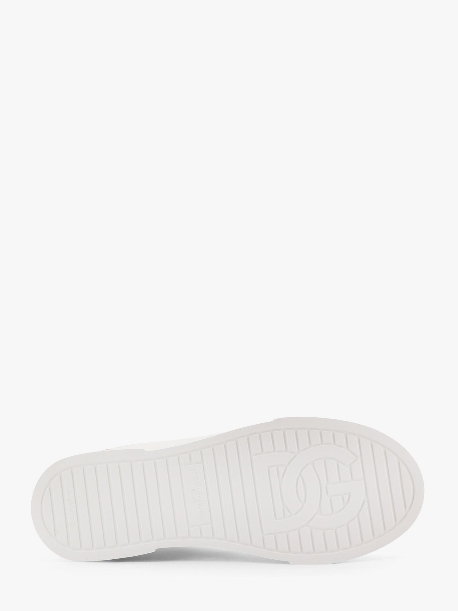 Dolce & Gabbana Portofino Leder-Low-Top-Sneaker mit seitlichem Schriftzug-Logo