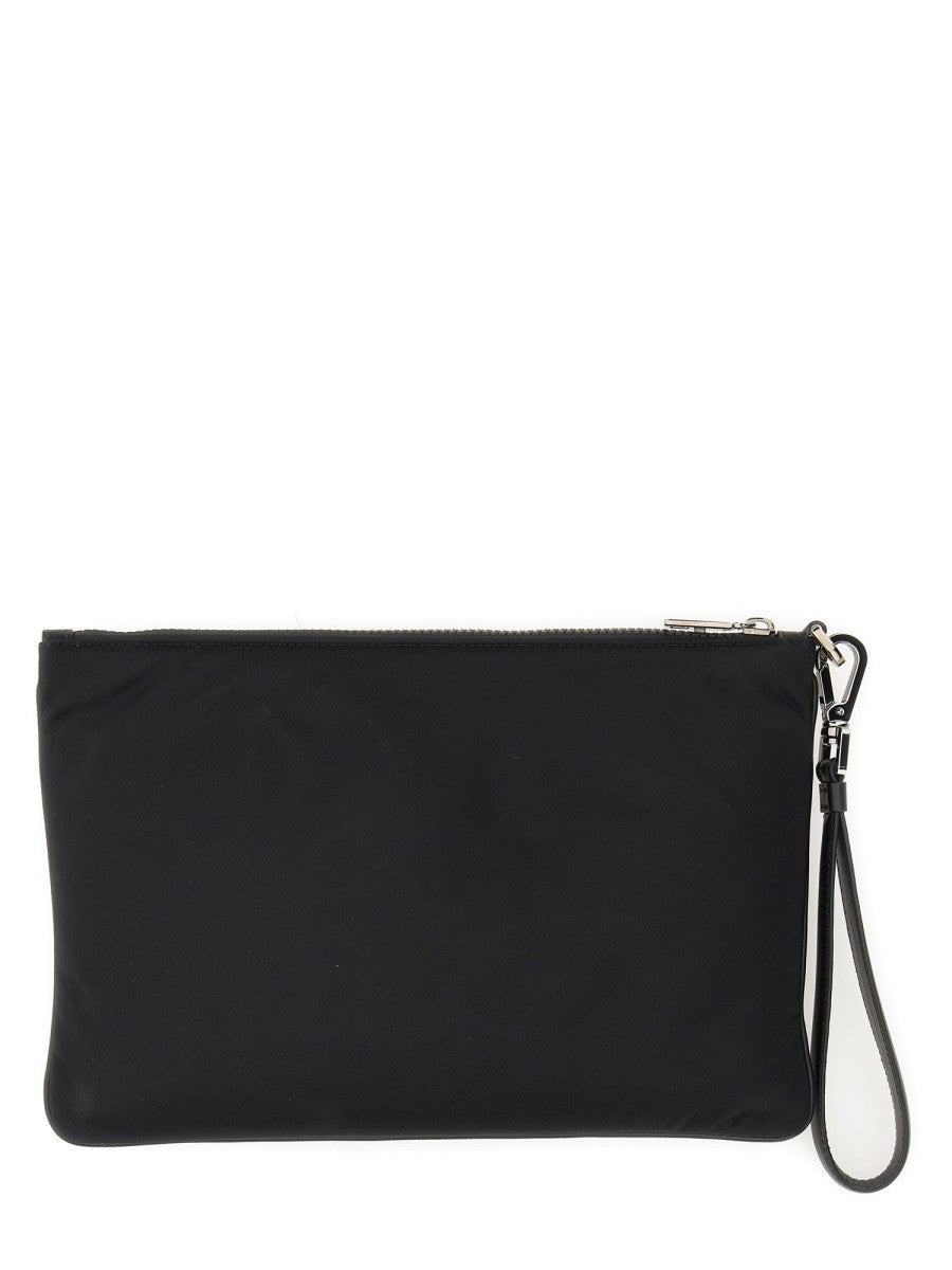 Dolce & Gabbana POUCH WITH RUBBERIZED LOGO