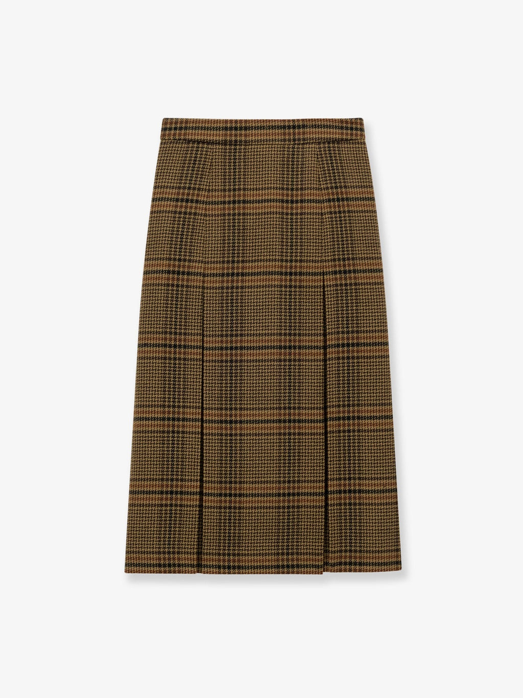 Saint Laurent Prince of Wales certified virgin wool skirt