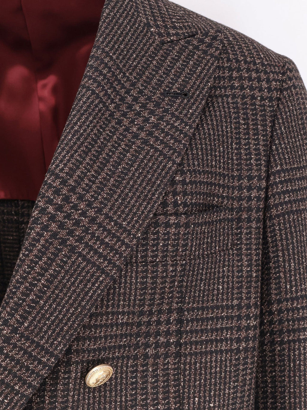 Brunello Cucinelli Blazer de mistura de lã Príncipe de Gales