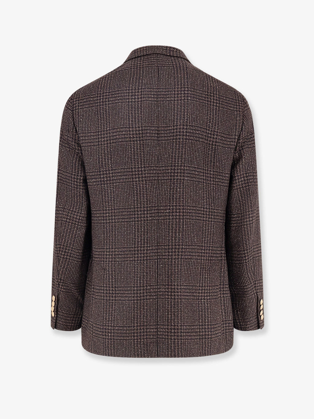 Brunello Cucinelli Blazer de mistura de lã Príncipe de Gales