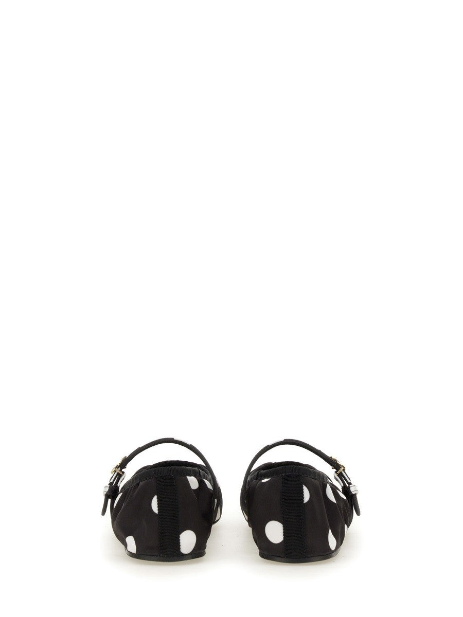 Dolce & Gabbana DRUKOWANE SATYNOWE BALERINY