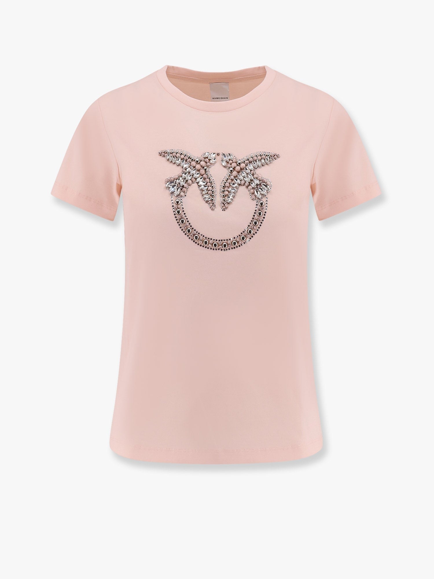 Pinko Quentin t-shirt with love birds embroidery