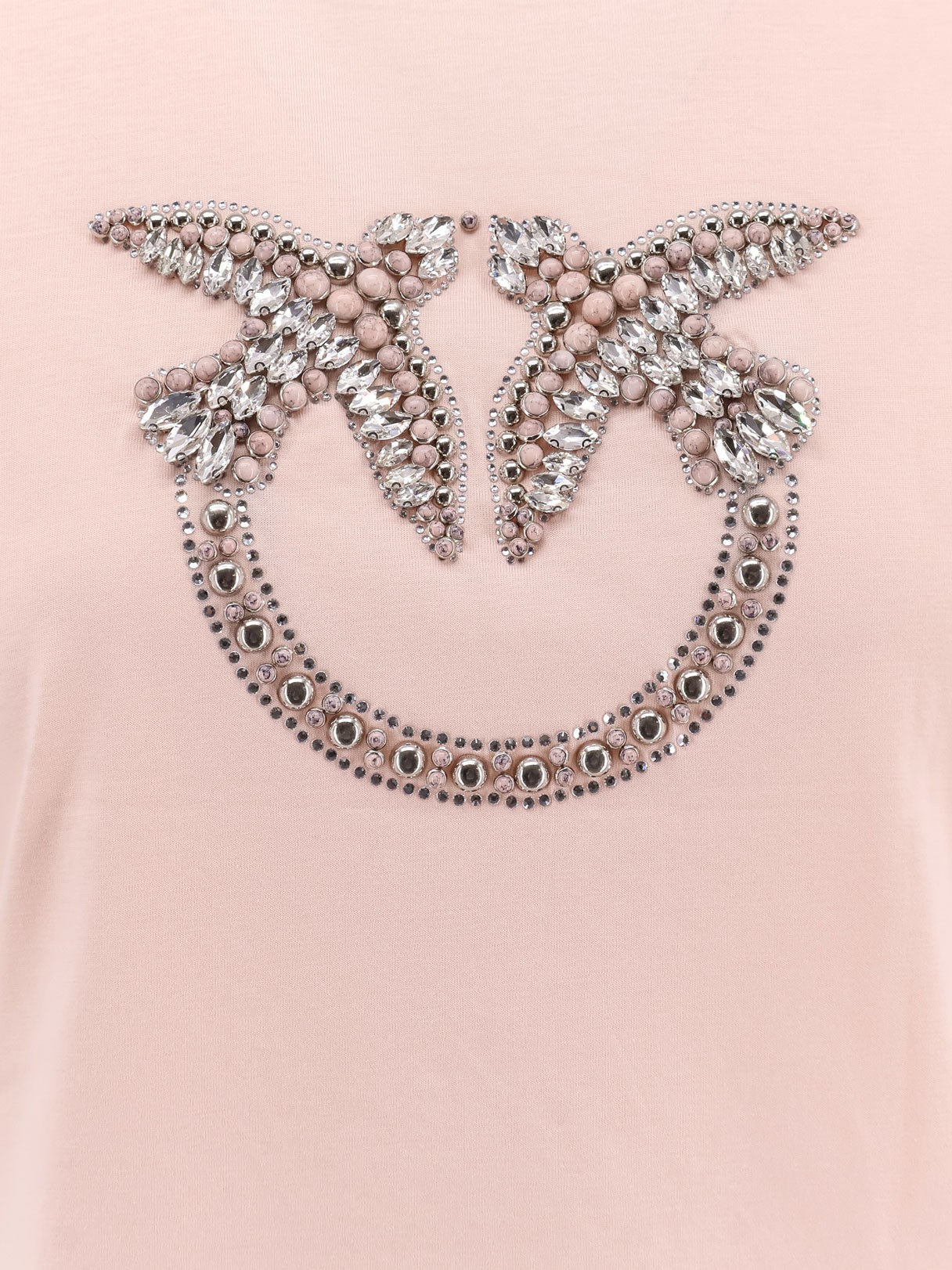 Pinko Quentin t-shirt with love birds embroidery