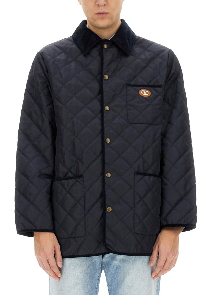Valentino QUILTET NYLON SKJORTEJAKKE