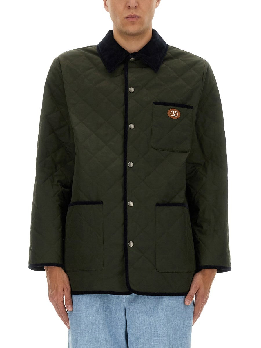 Valentino GESTEPPTE HEMDJACKE MIT „VLOGO“-PATCH