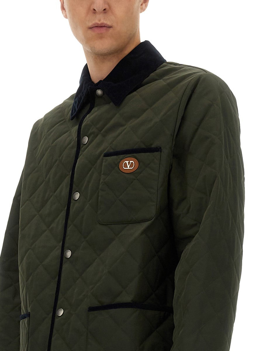 Valentino GESTEPPTE HEMDJACKE MIT „VLOGO“-PATCH