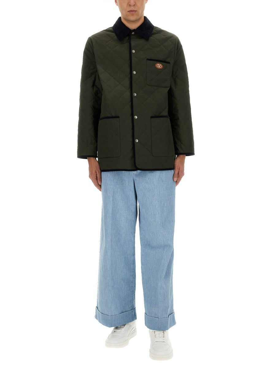 Valentino GESTEPPTE HEMDJACKE MIT „VLOGO“-PATCH