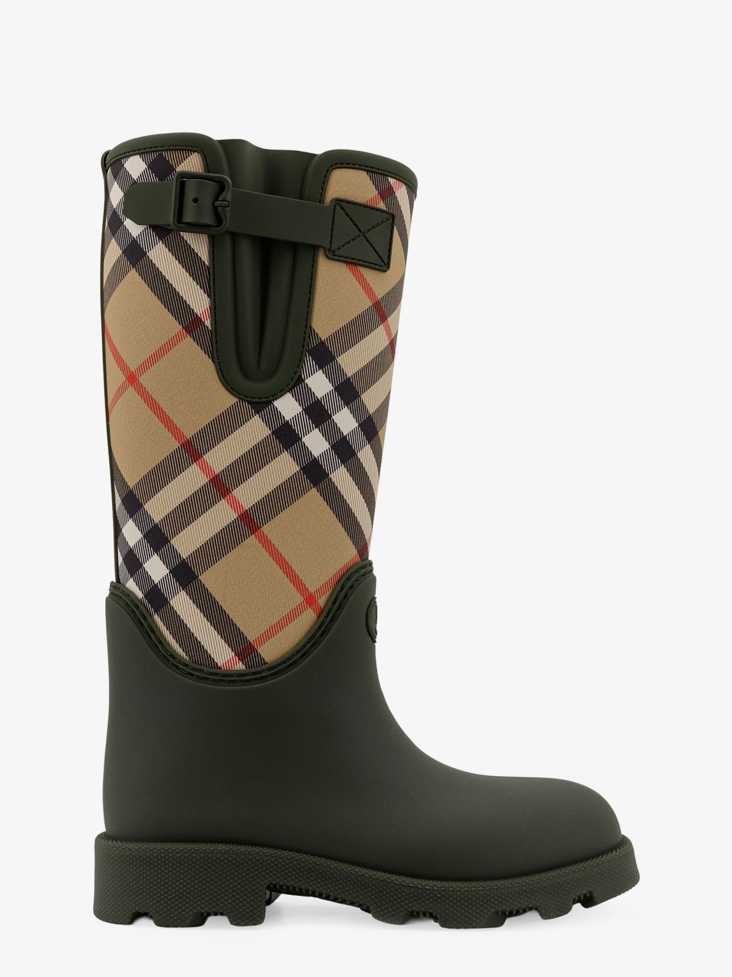 Burberry トラディショナルチェックインサート付きレインブーツ