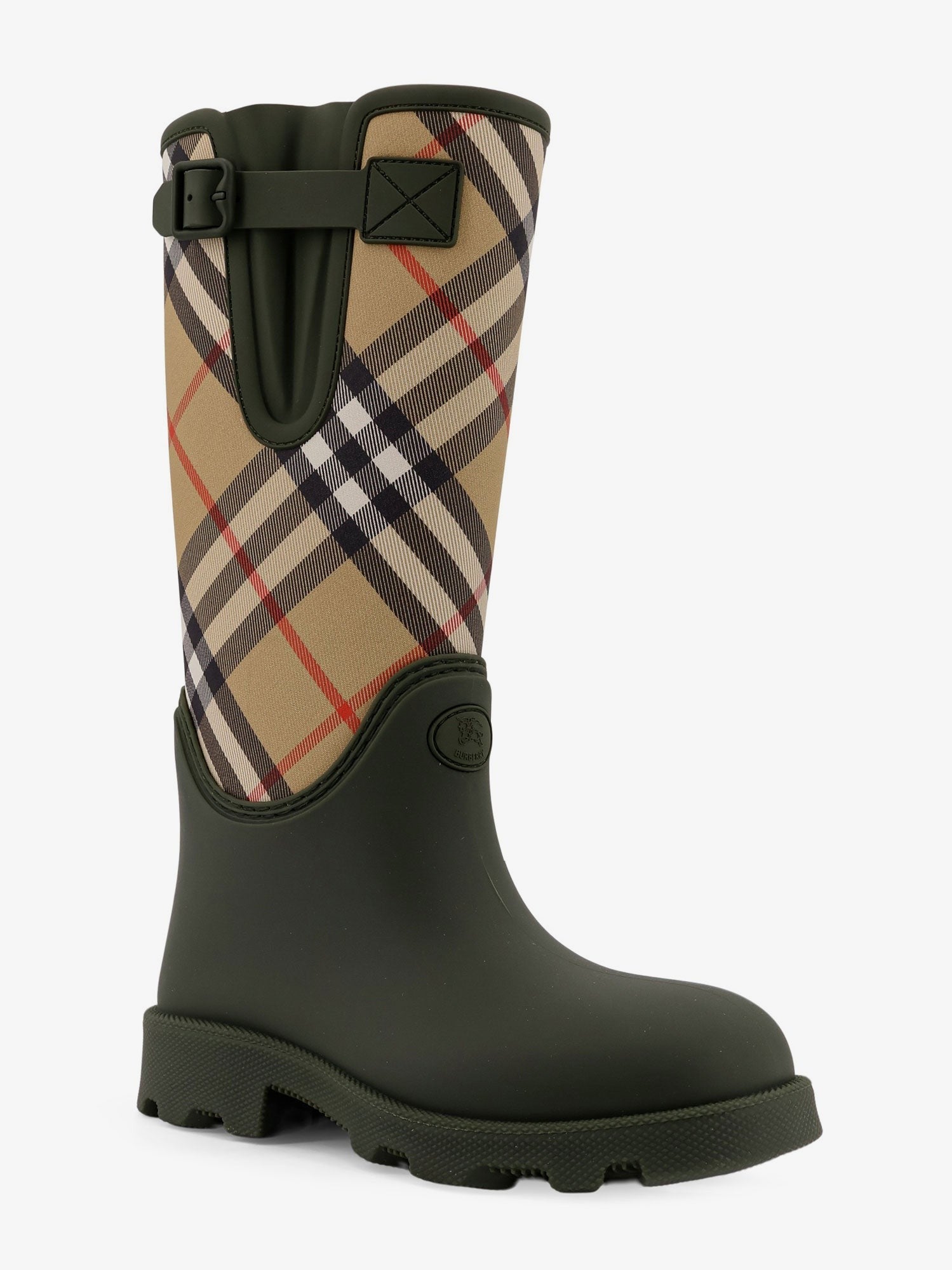 Burberry トラディショナルチェックインサート付きレインブーツ