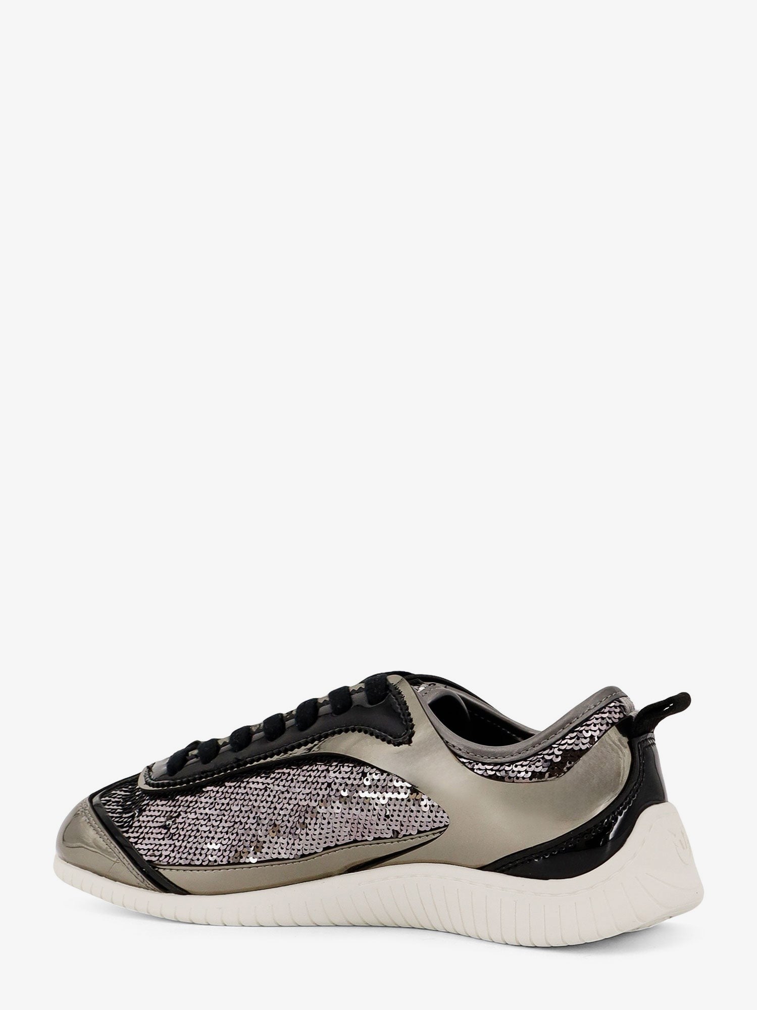 Pinko Reby 10 mirror fabric sneakers with sequins