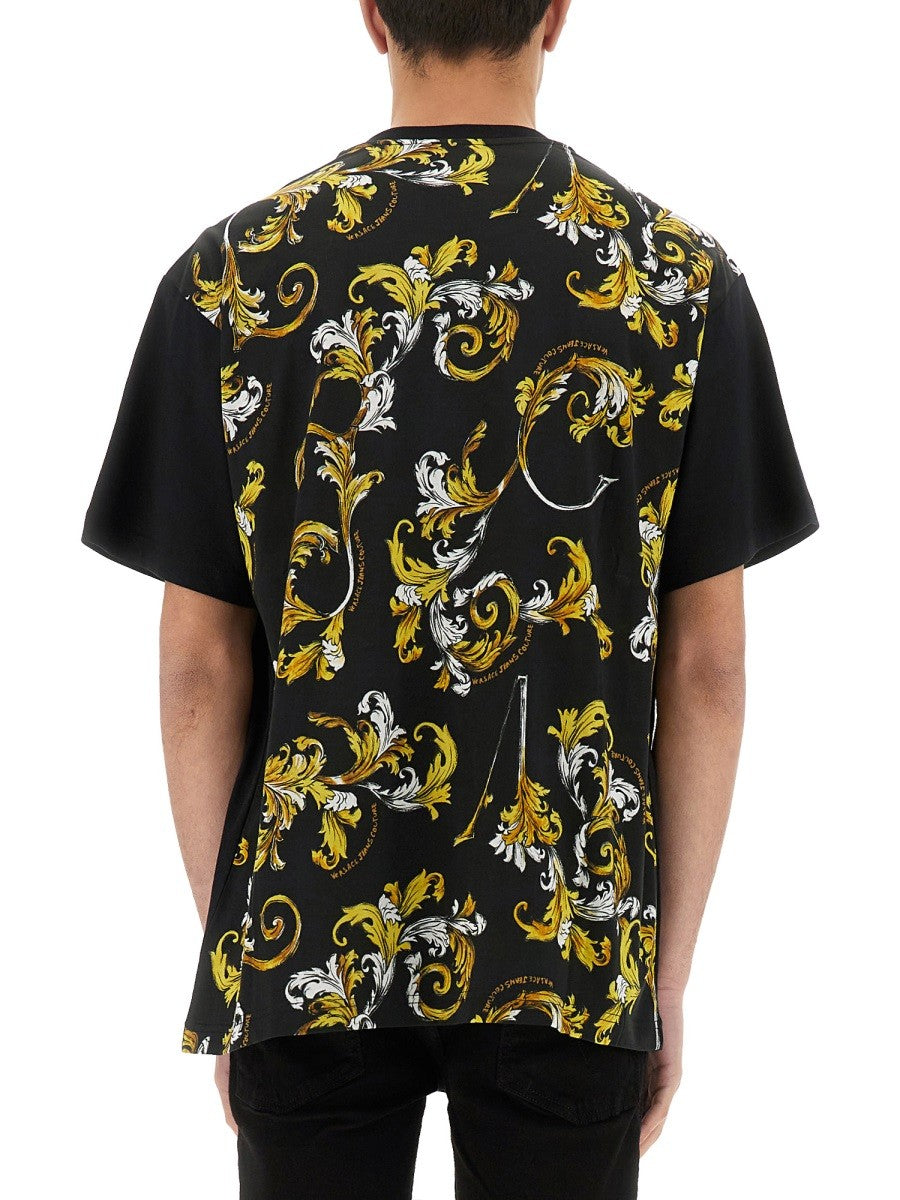 Versace Jeans Couture REGULAR FIT T-SHIRT OUTLINE BAROQUE