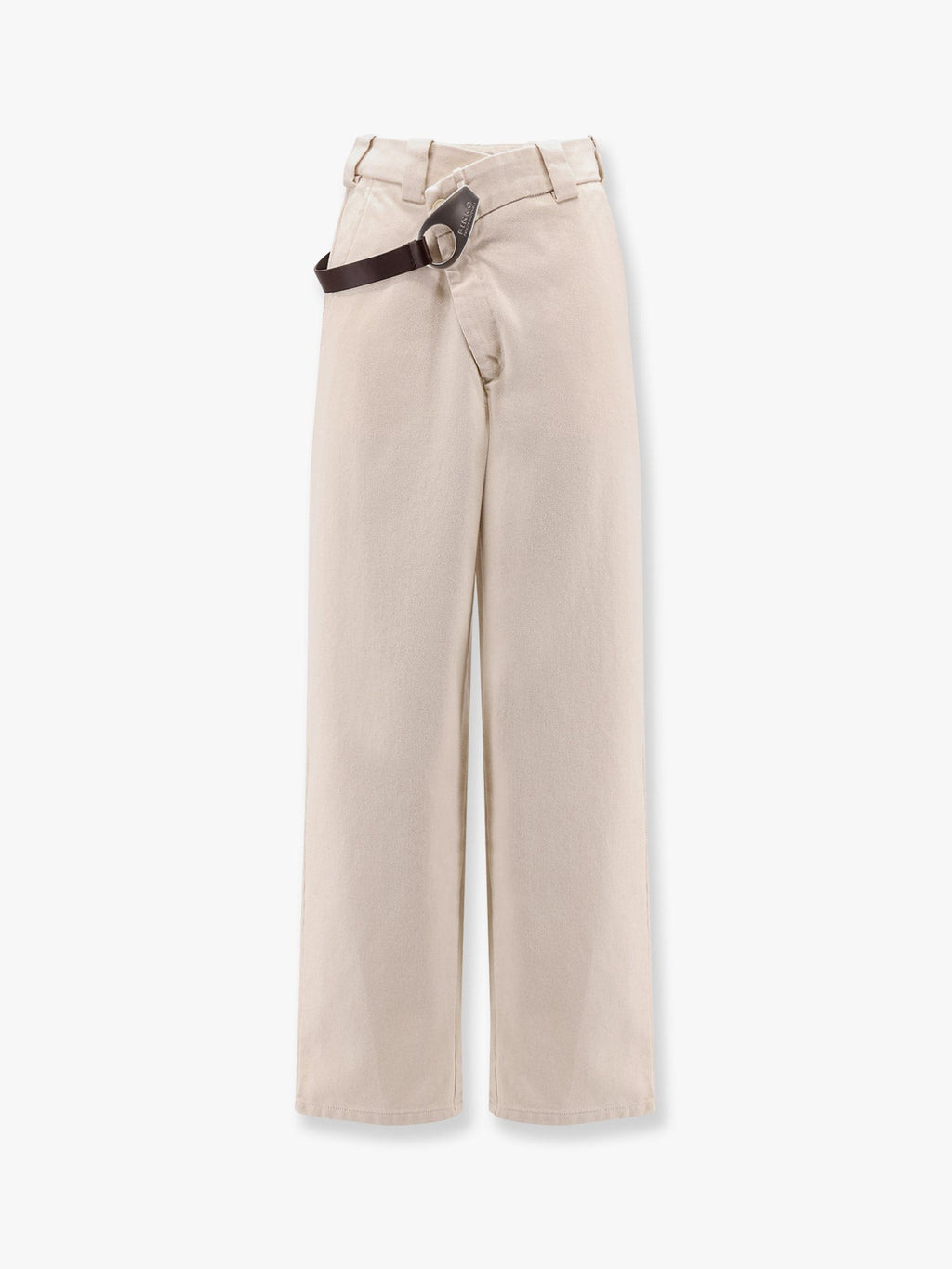Pinko Reimagine by Pinko X Patrick McDowell pantaloni in cotone con incrocio e cintura