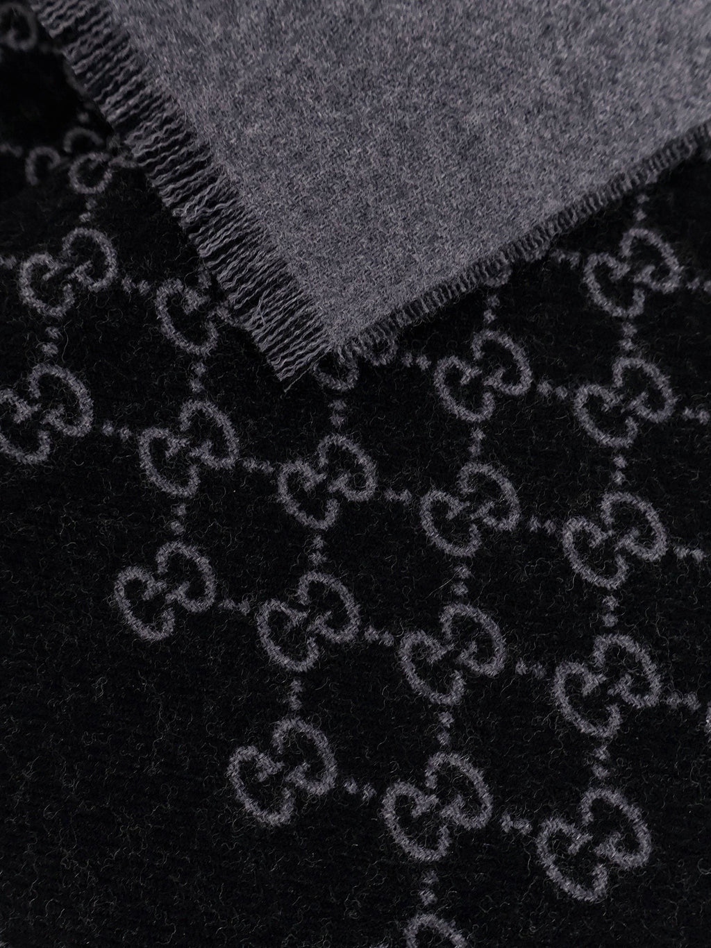 Gucci Reversible jacquard wool scarf
