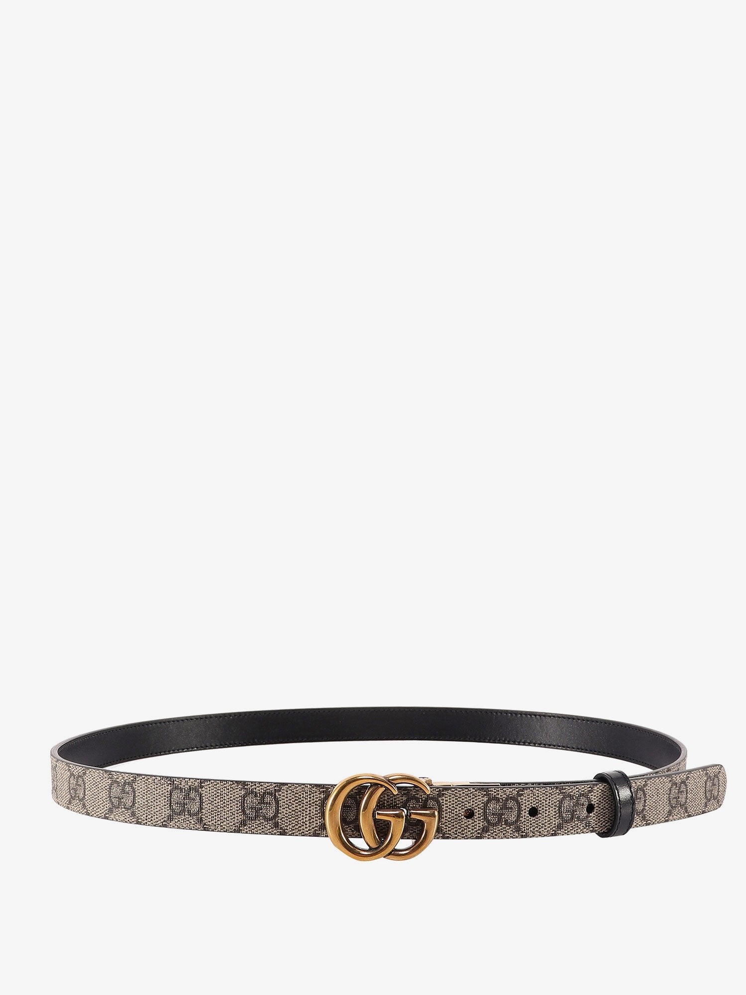 Gucci Oboustranný pásek z látky Supreme GG a kůže