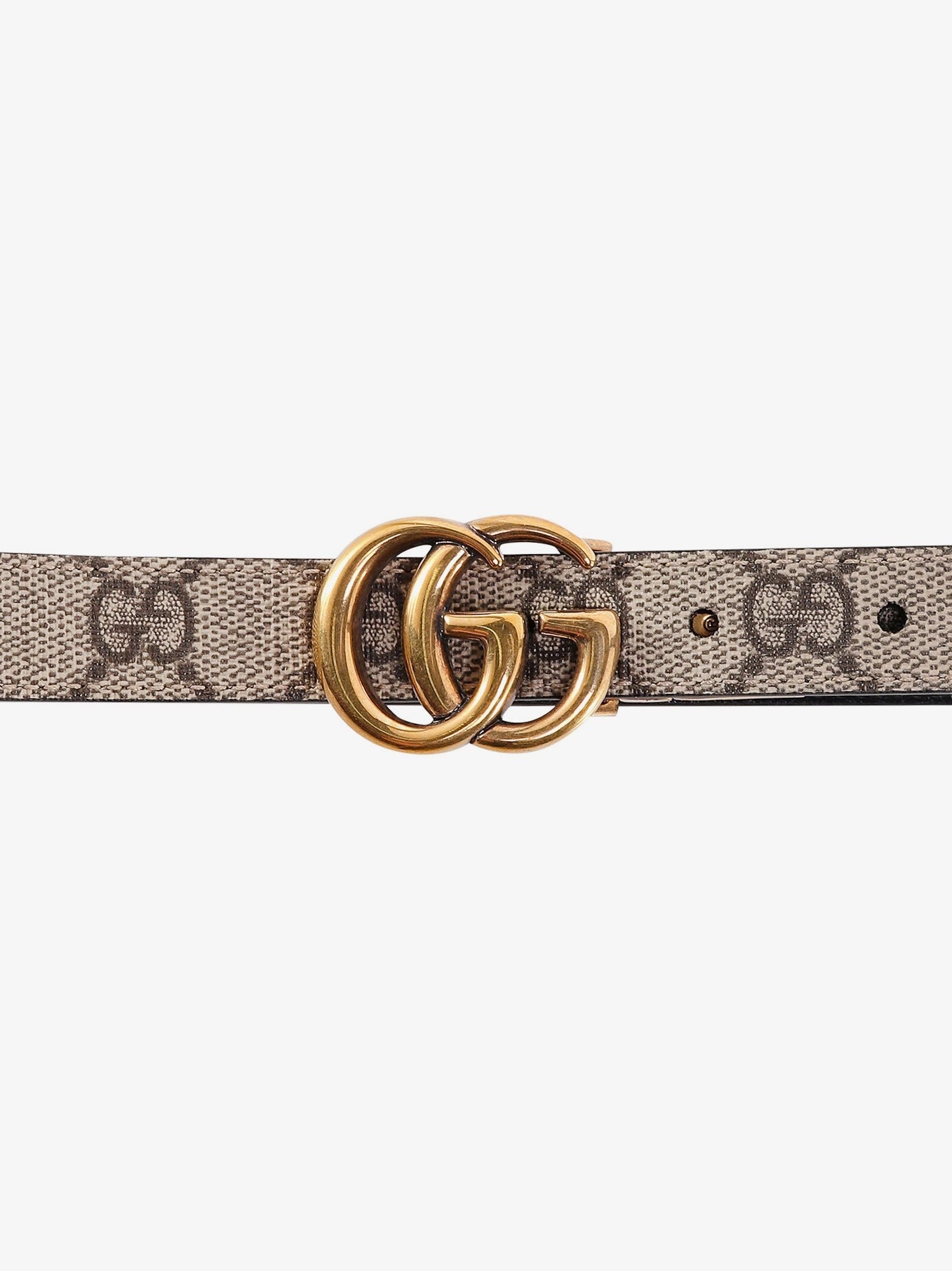 Gucci Oboustranný pásek z látky Supreme GG a kůže