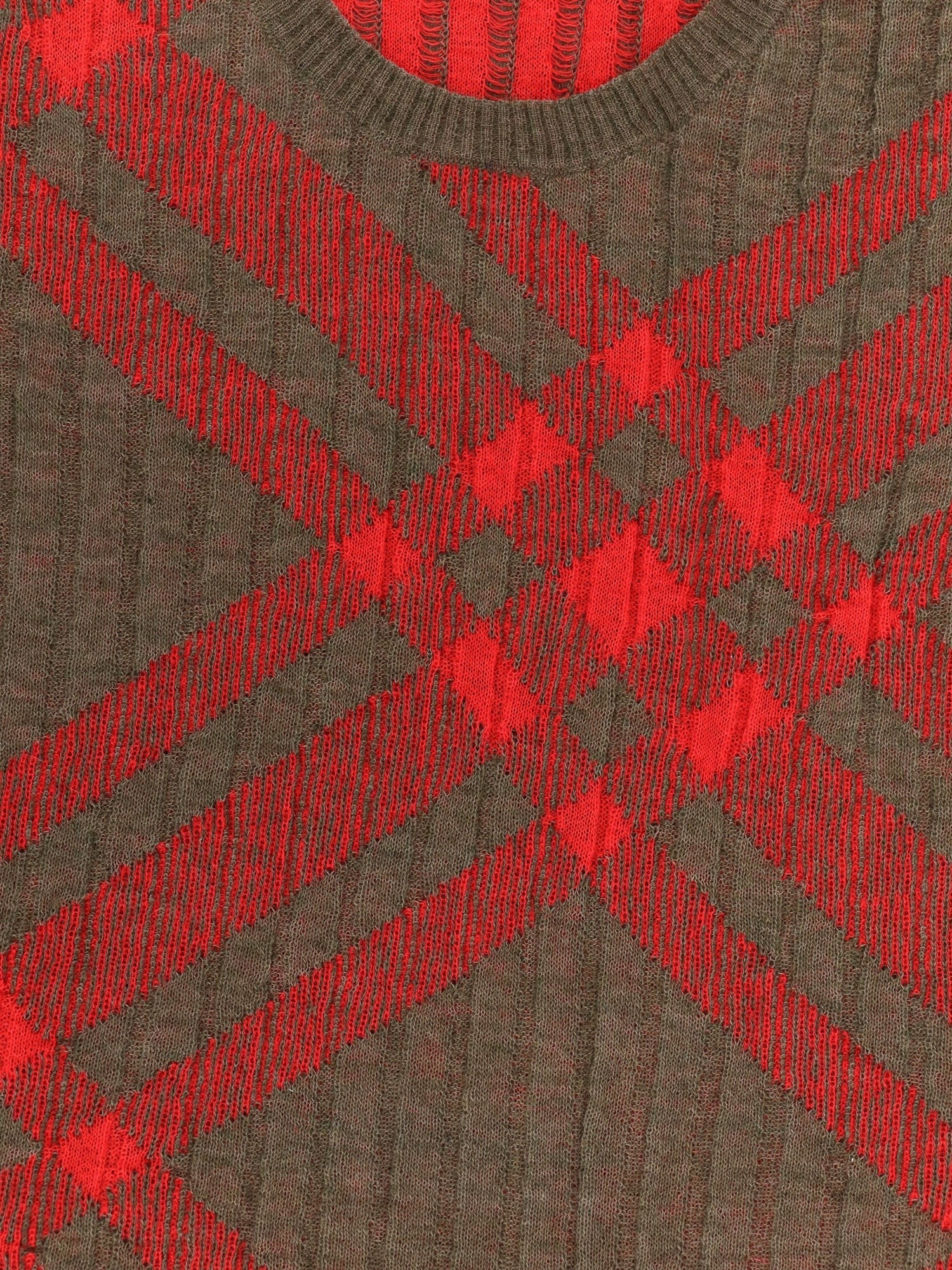 Burberry Žebrovaná vesta s intarzií kostky