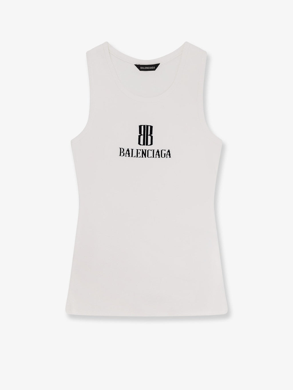 Balenciaga Ribbed viscose blend tank top