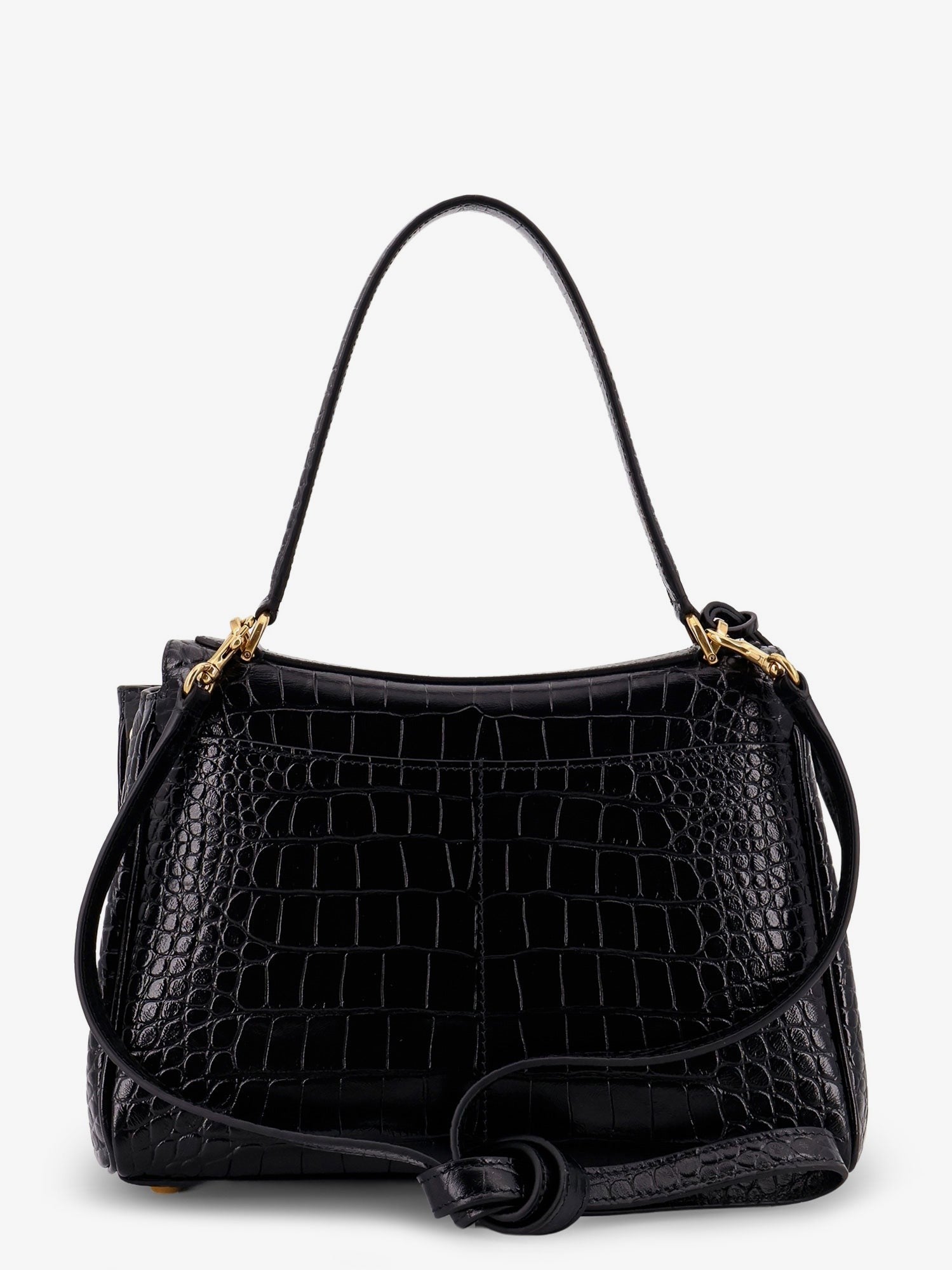 Balenciaga Rodeo skulderbag i skinn med krokodilleeffekt