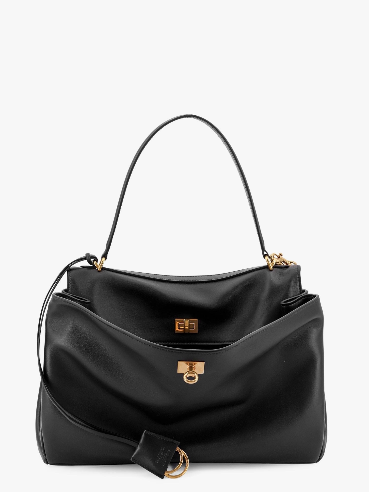 Balenciaga Rodeo skulderveske i skinn med nøkkelringdetalj
