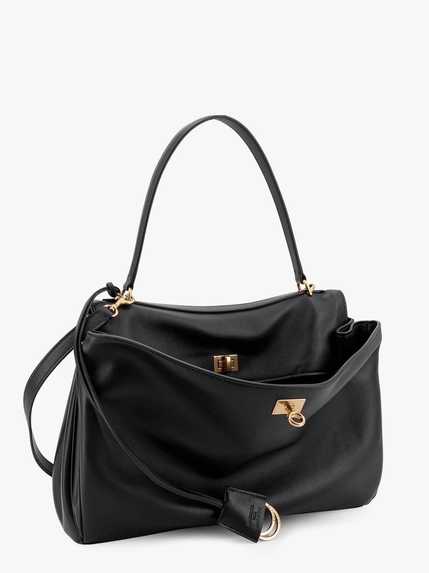Balenciaga Rodeo skulderveske i skinn med nøkkelringdetalj