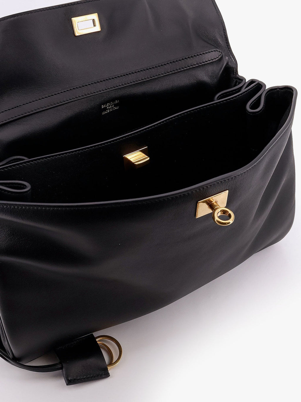 Balenciaga Rodeo skulderveske i skinn med nøkkelringdetalj