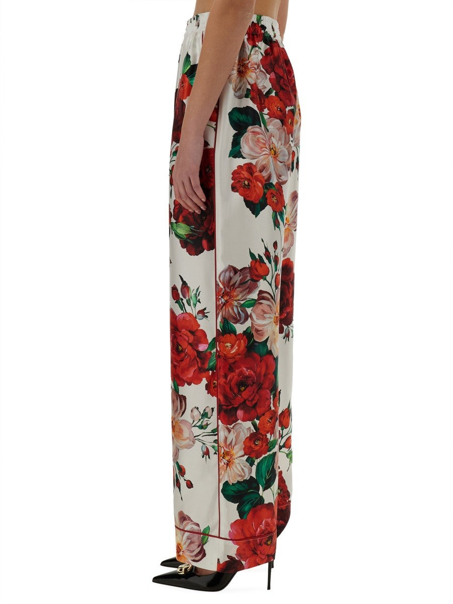 Dolce & Gabbana PYJAMAHOSEN MIT ROSENPRINT