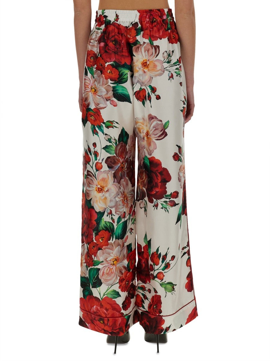 Dolce & Gabbana PYJAMAHOSEN MIT ROSENPRINT