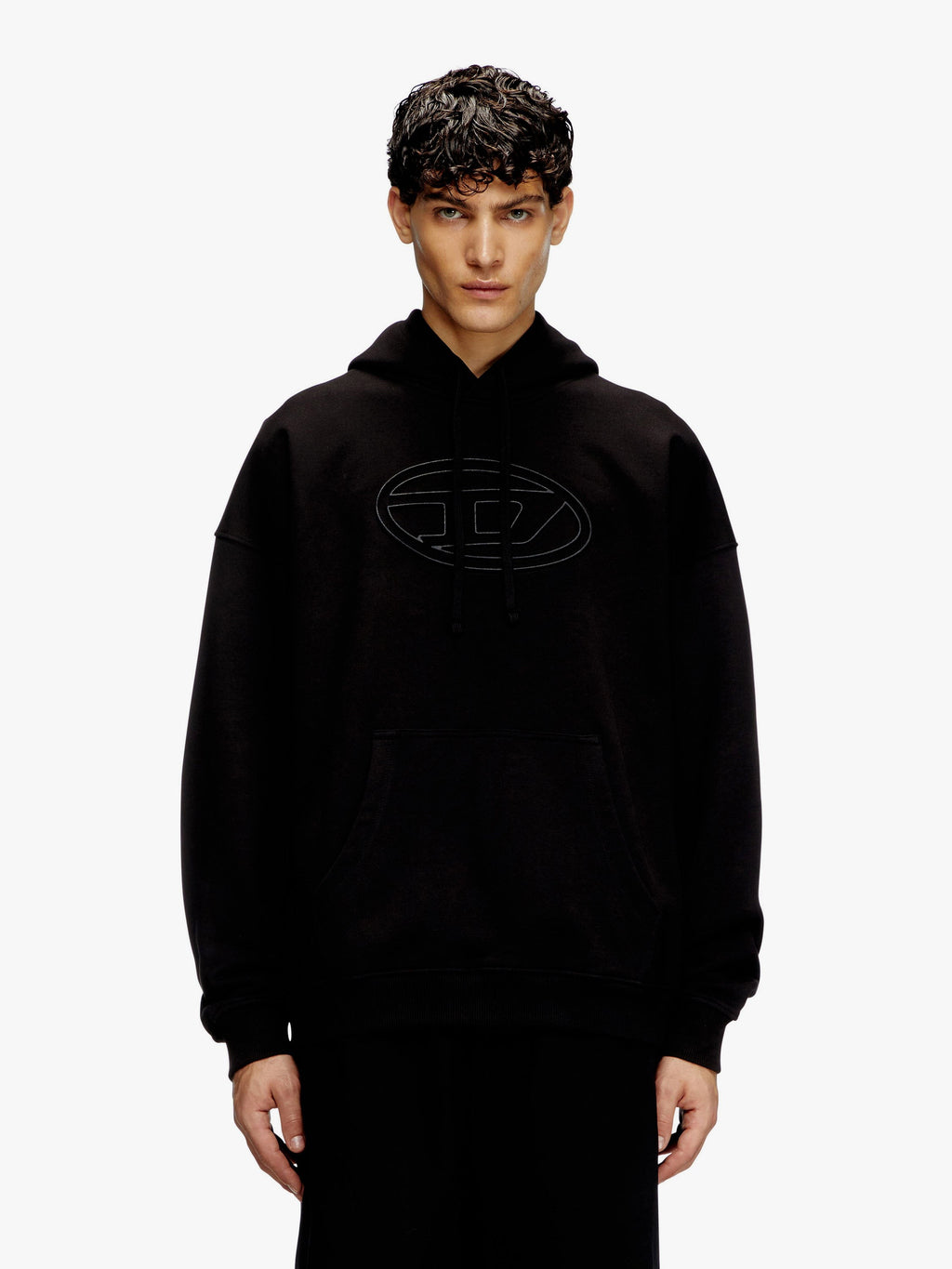 Sweat-shirt Diesel S-ummer bigoval en coton biologique avec logo Oval-D frontal