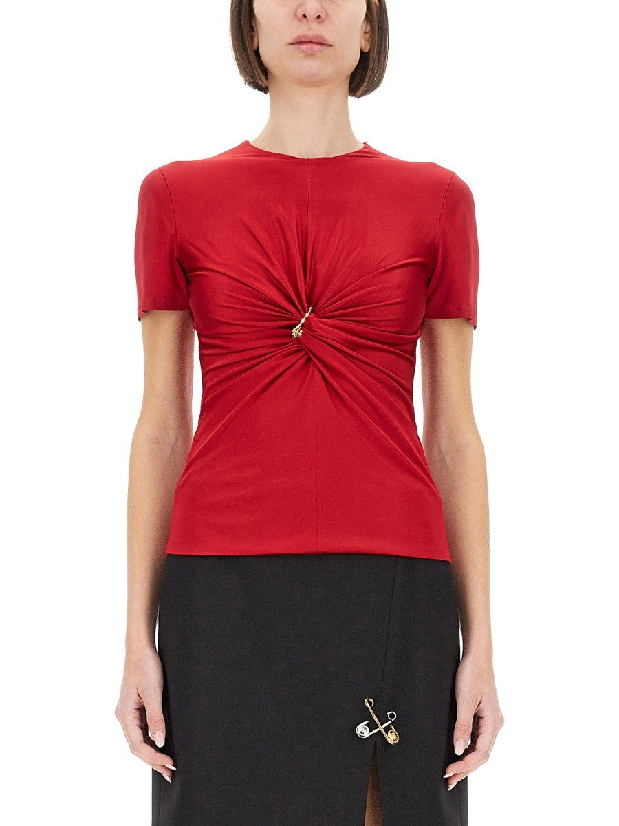 Versace "SAFETY PIN" GEKRULDE TOP
